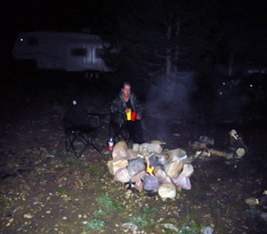 By the campfire with hot toddies, Murdock Basin, Utah. Click on image to view larger size in a new window.