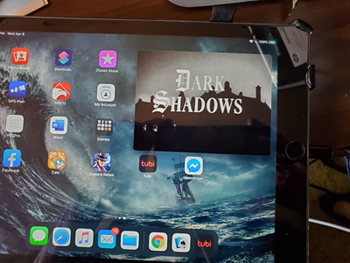 Watching "Dark Shadows" on my iPad. Click on image to view larger size in a new window.