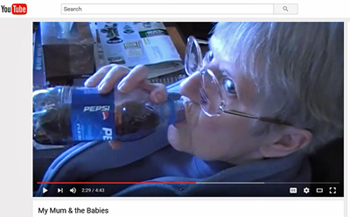 You Tube video: Me and Mum have a giggle (2007). Click on picture to go to the video at You Tube