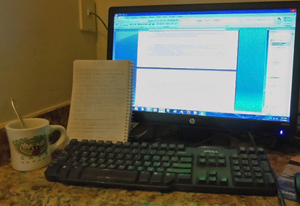 Inputting handwritten notes (08/01/2016). Click on image to view larger size in a new window.